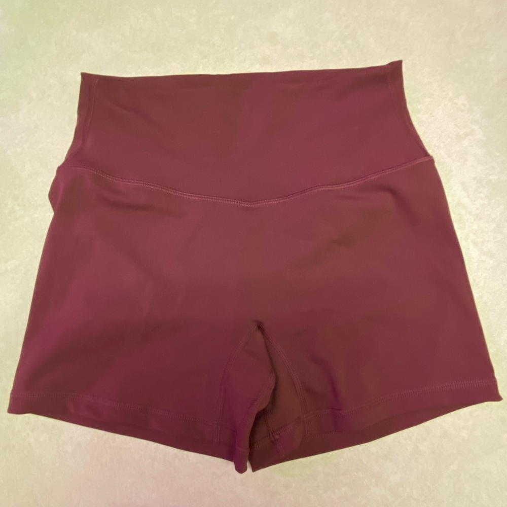 Mauve booty scrunch shorts.
